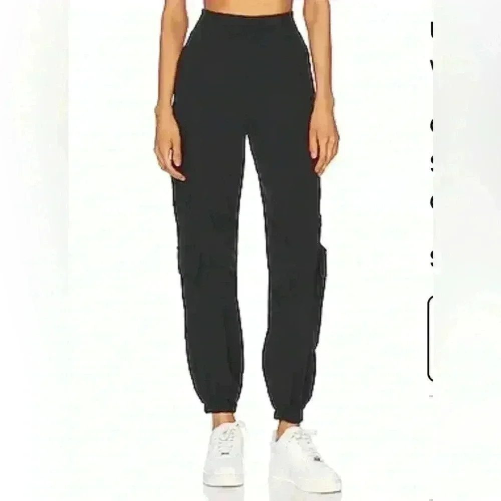 - Revolve we wore what black utility jogger